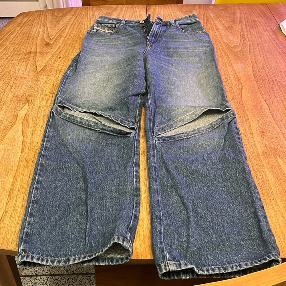Diesel wide straight leg jeans